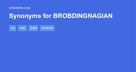 brobdingnagian synonym